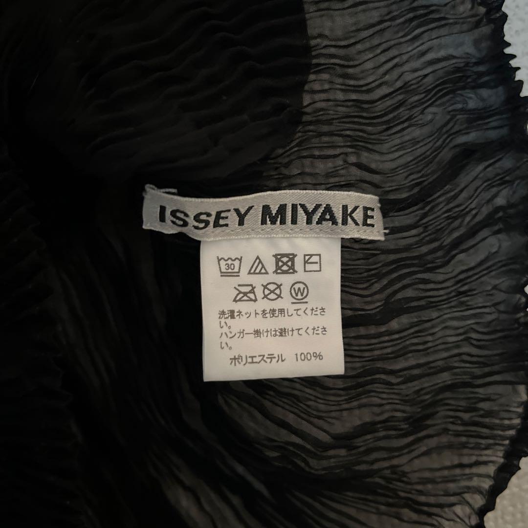 ISSEY MIYAKE CHIFFON TWIST BK シアー　トップス