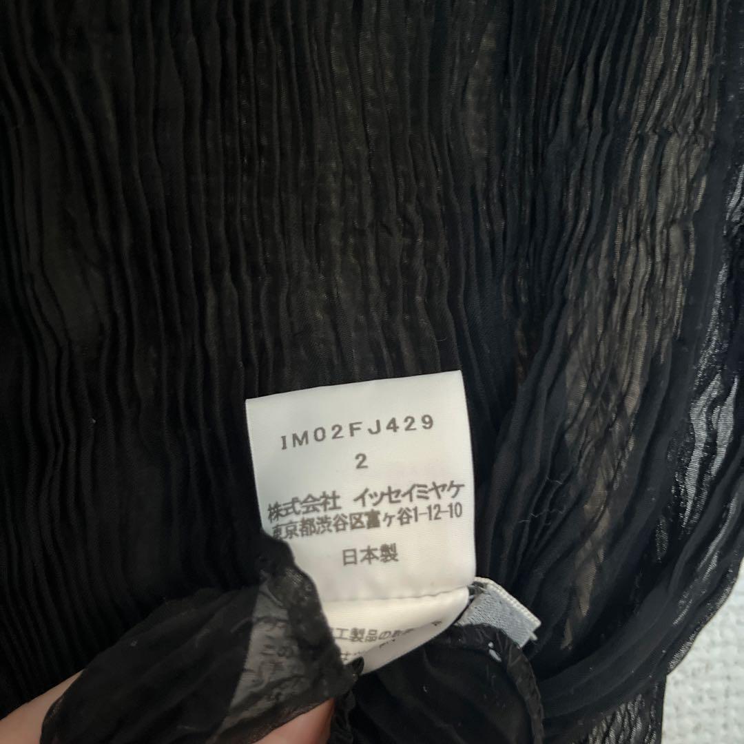 ISSEY MIYAKE CHIFFON TWIST BK シアー　トップス