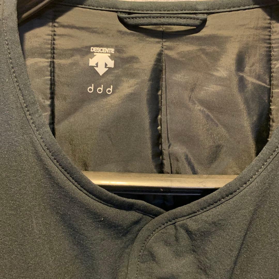 【※値下げ中】DESCENTE ddd ノーカラージャケット　ブラック