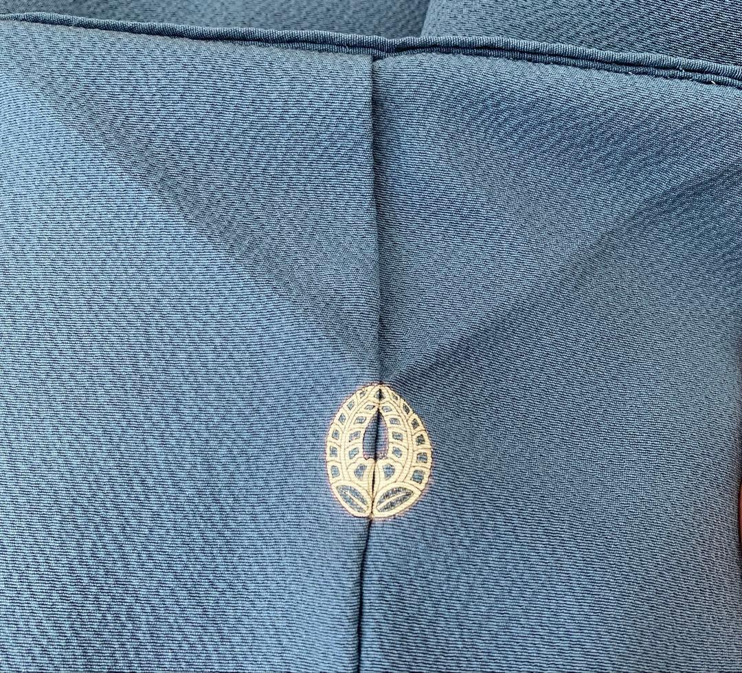 ブルーグレー 礼装 色無地 着物 卒入学式 七五三 パーティー フルセット