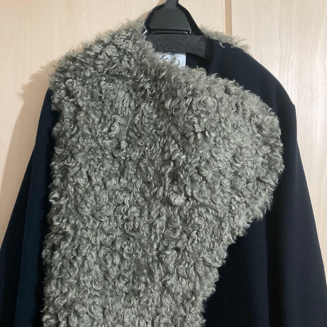 UN3D.◇新品未使用タグ付き◇ボアミックスウェーブラインコート