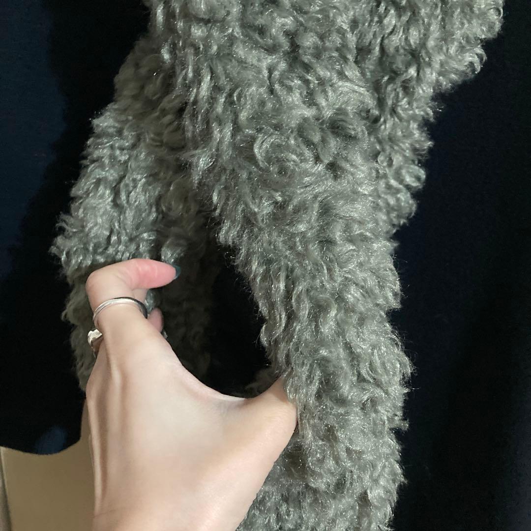 UN3D.◇新品未使用タグ付き◇ボアミックスウェーブラインコート