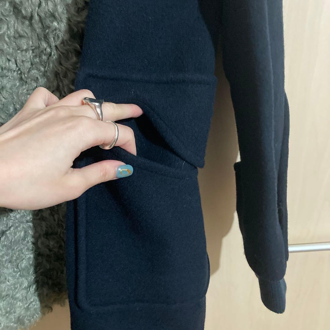 UN3D.◇新品未使用タグ付き◇ボアミックスウェーブラインコート