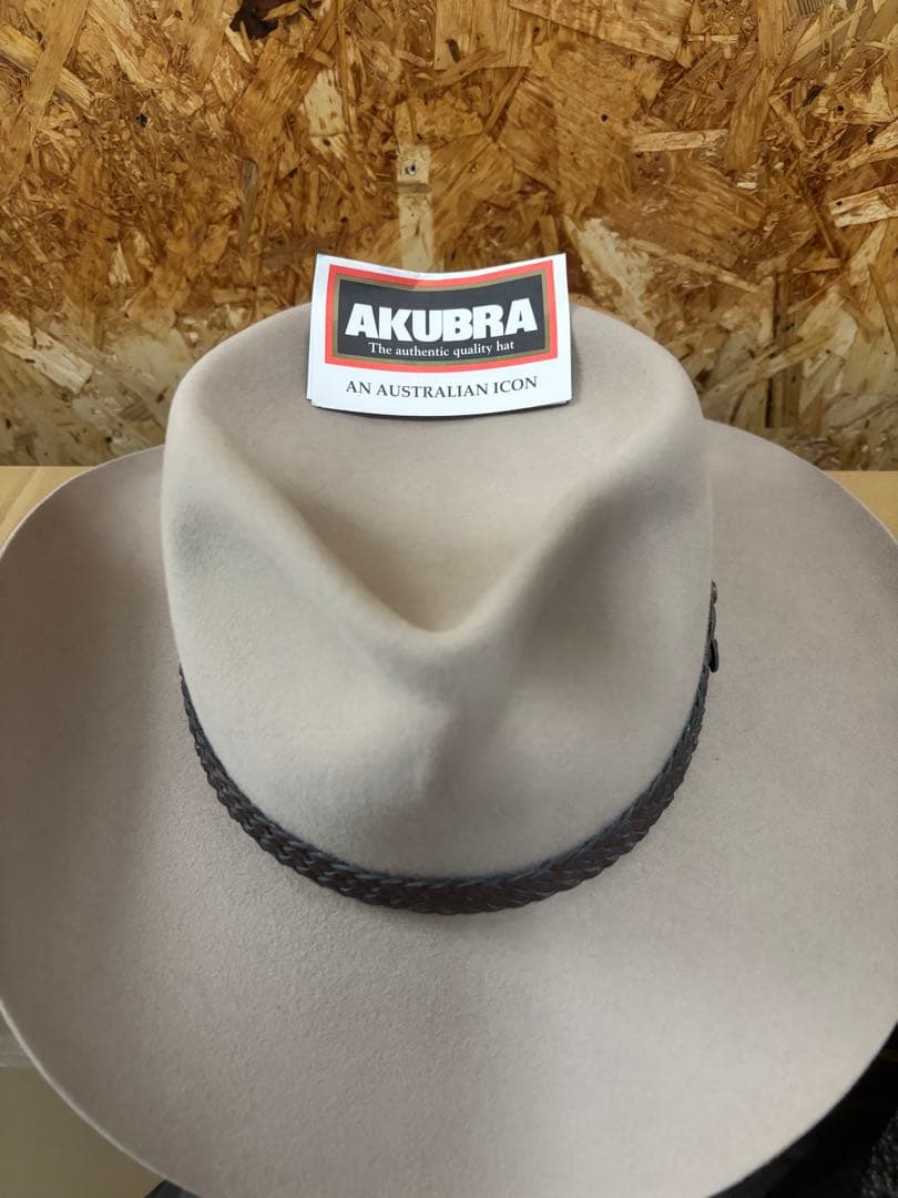 AKUBRA アクブラ　ウエスタンハット　テンガロンハット　ベージュ58キムタク