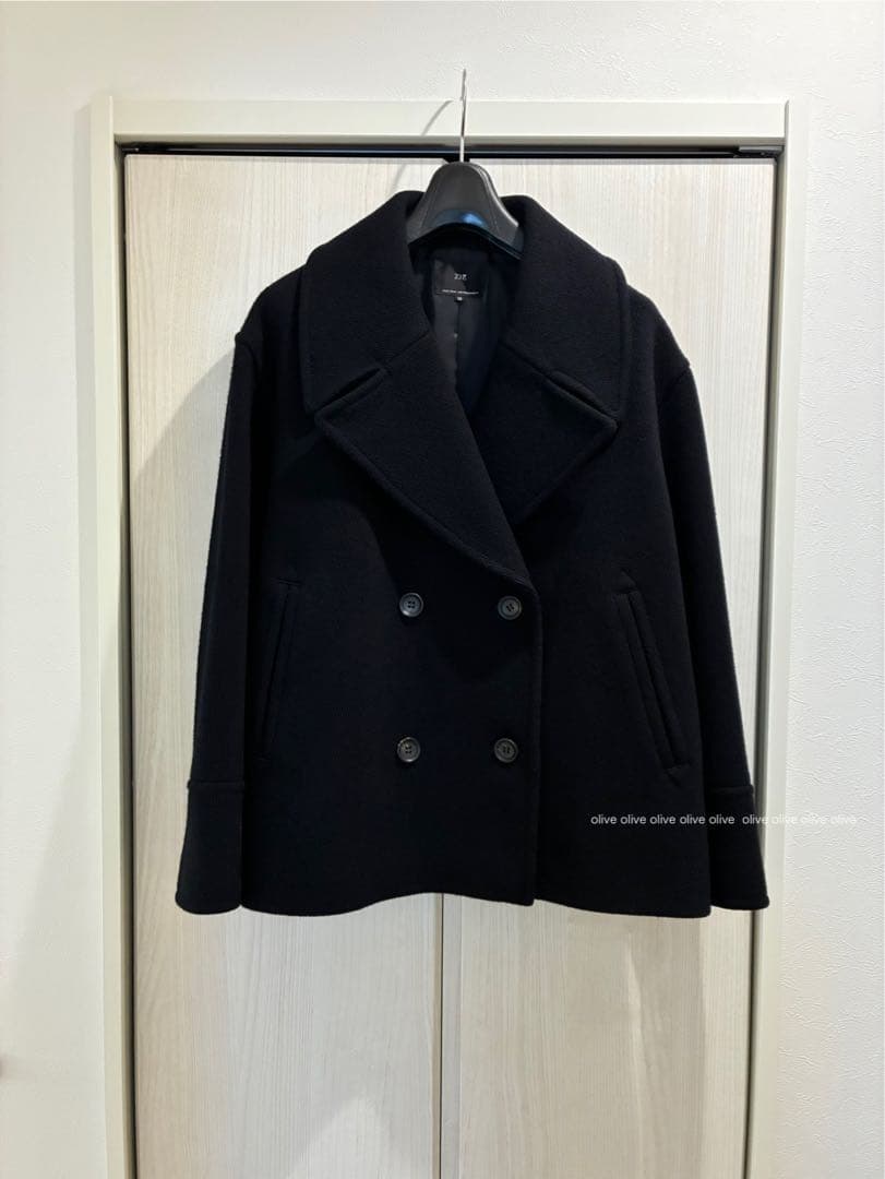 23区ヘリンボーン ショート ピーコート