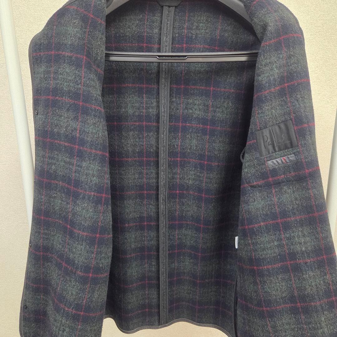 Papas ダブルフェイス ジャケットコート チャコールグレー