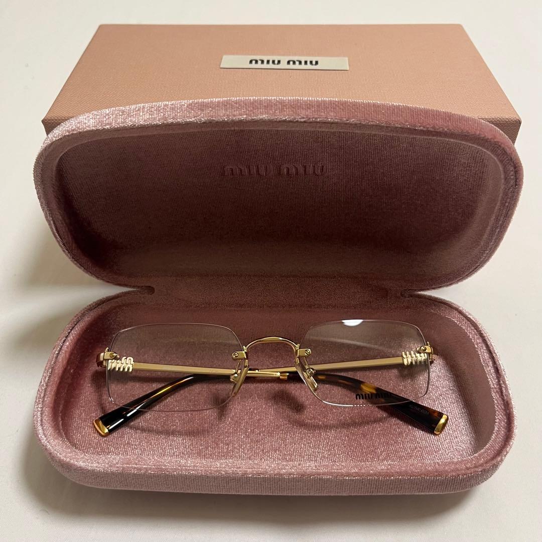 新品未使用 MIUMIU アイウェア メガネ　サングラス リムレス