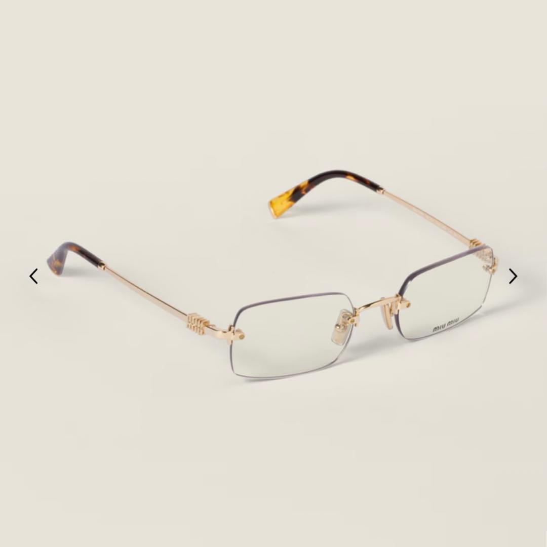 新品未使用 MIUMIU アイウェア メガネ　サングラス リムレス