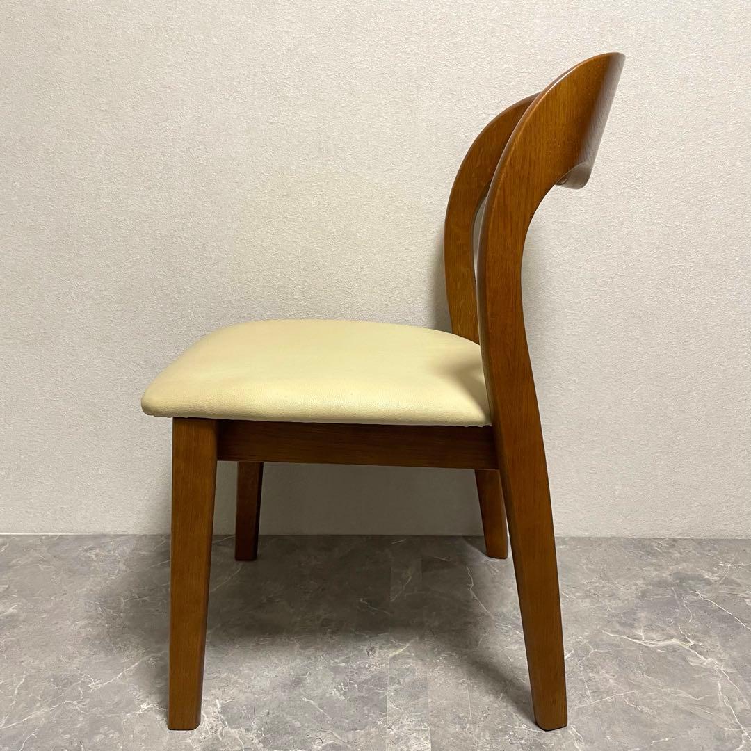 飛騨家具　シラカワムンク　ダイニングチェア　北欧モダン　オーク無垢材 ２脚セット