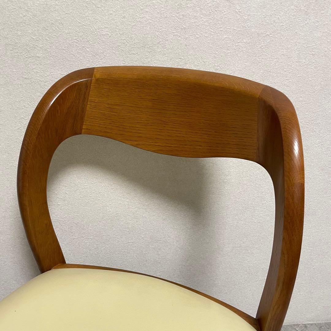 飛騨家具　シラカワムンク　ダイニングチェア　北欧モダン　オーク無垢材 ２脚セット