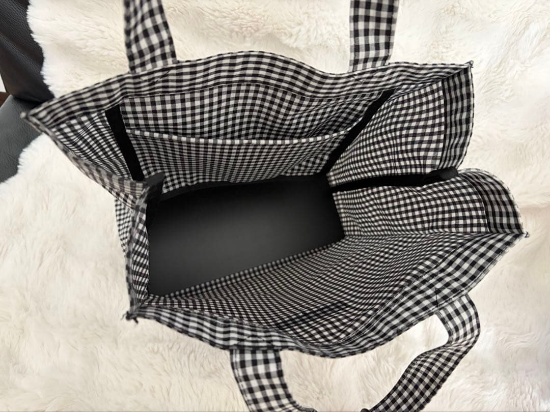 ファミリア　トートバッグ　ギンガムチェック