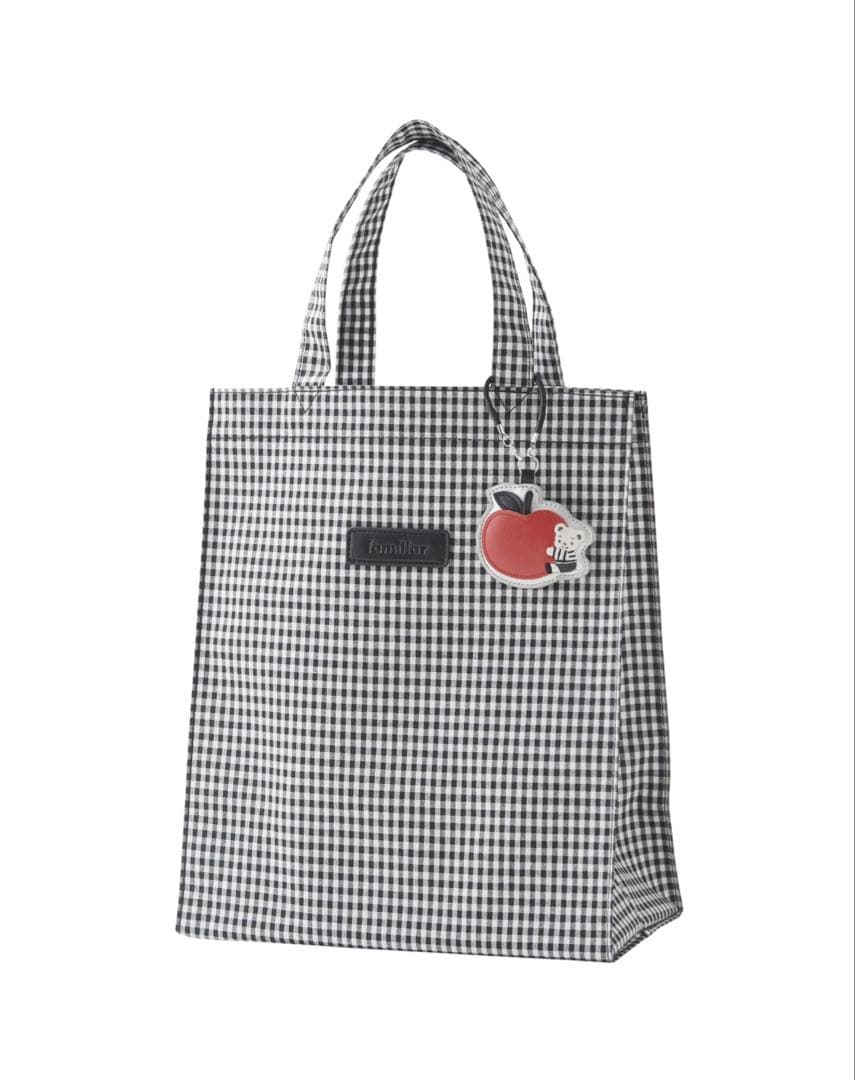 ファミリア　トートバッグ　ギンガムチェック