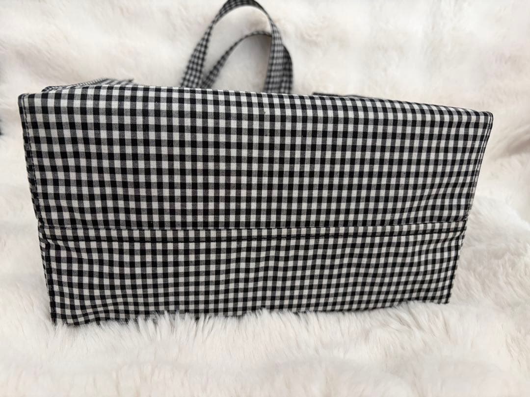 ファミリア　トートバッグ　ギンガムチェック