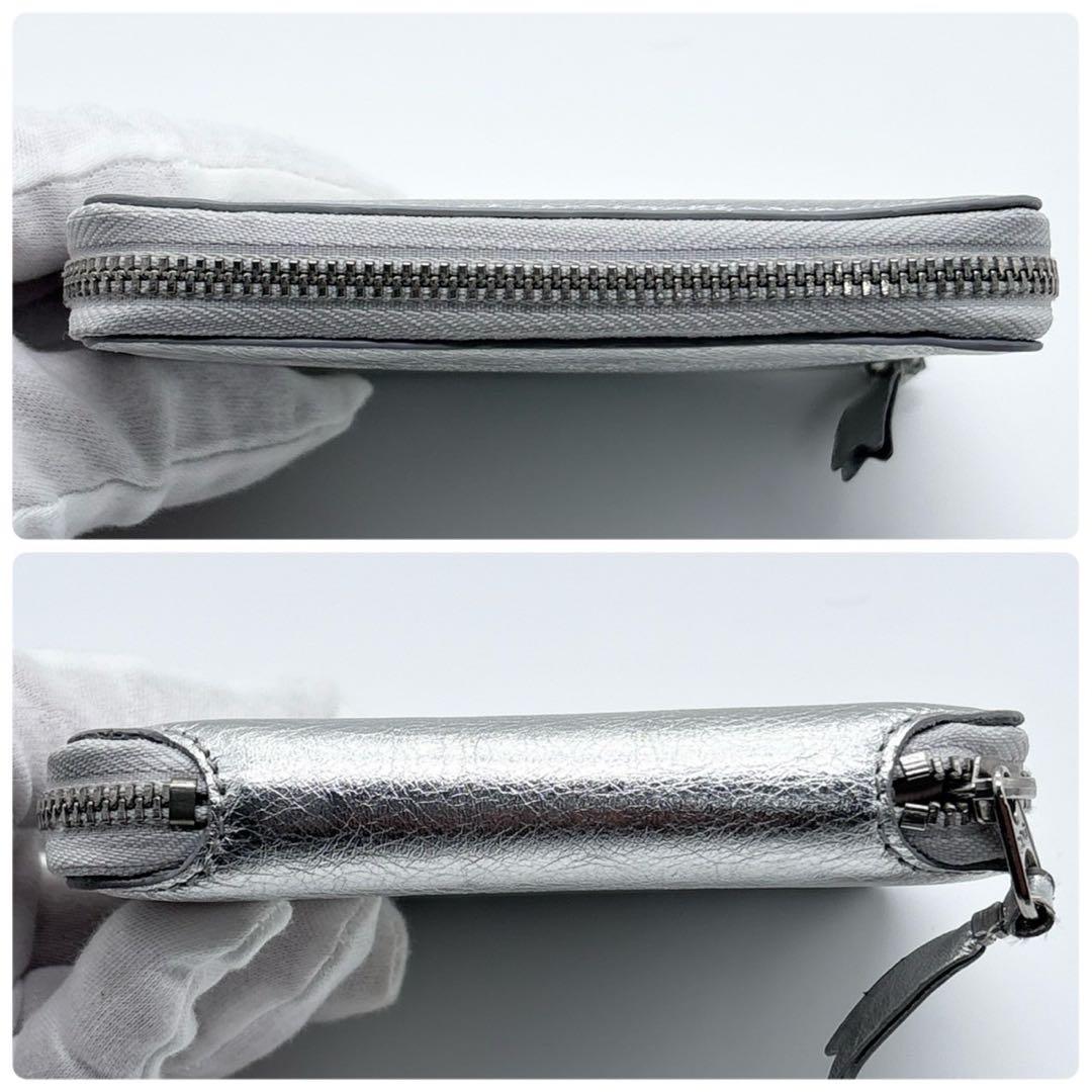 激レア✨ コムデギャルソン　2つ折り財布 ラウンドファスナー シルバー