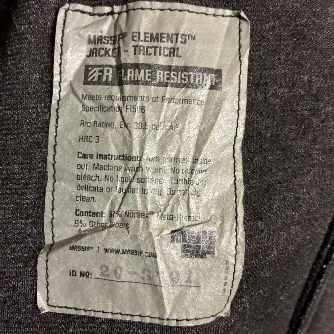 マッシフ/MASSIF エレメンツジャケットタクティカル、黒、サイズS