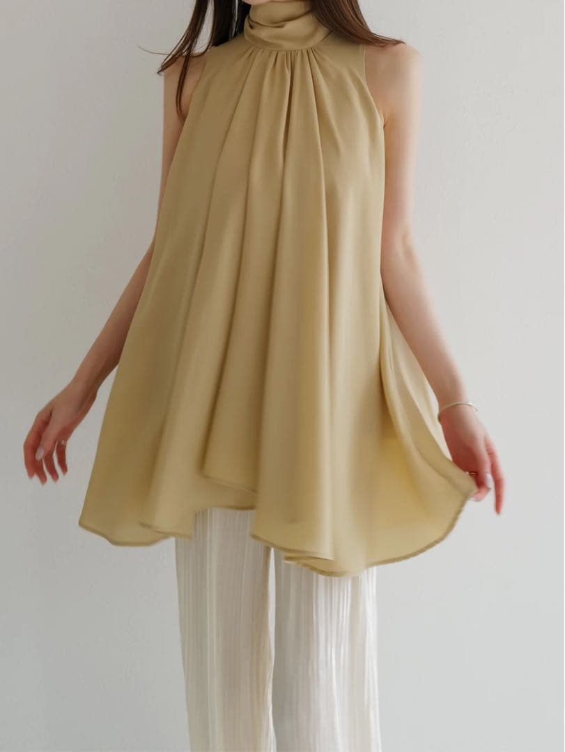 トップス ceilon chiffon tie blouse