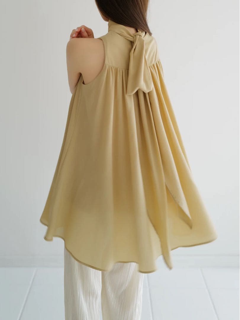 トップス ceilon chiffon tie blouse