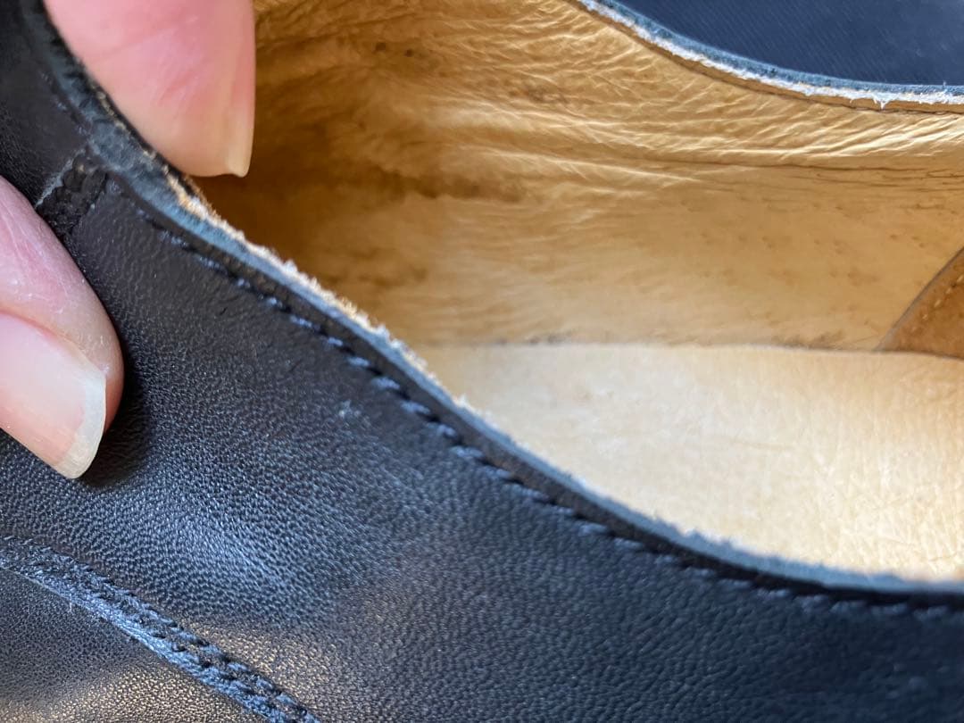 ブラックレザー ワーク　オックスフォードシューズ