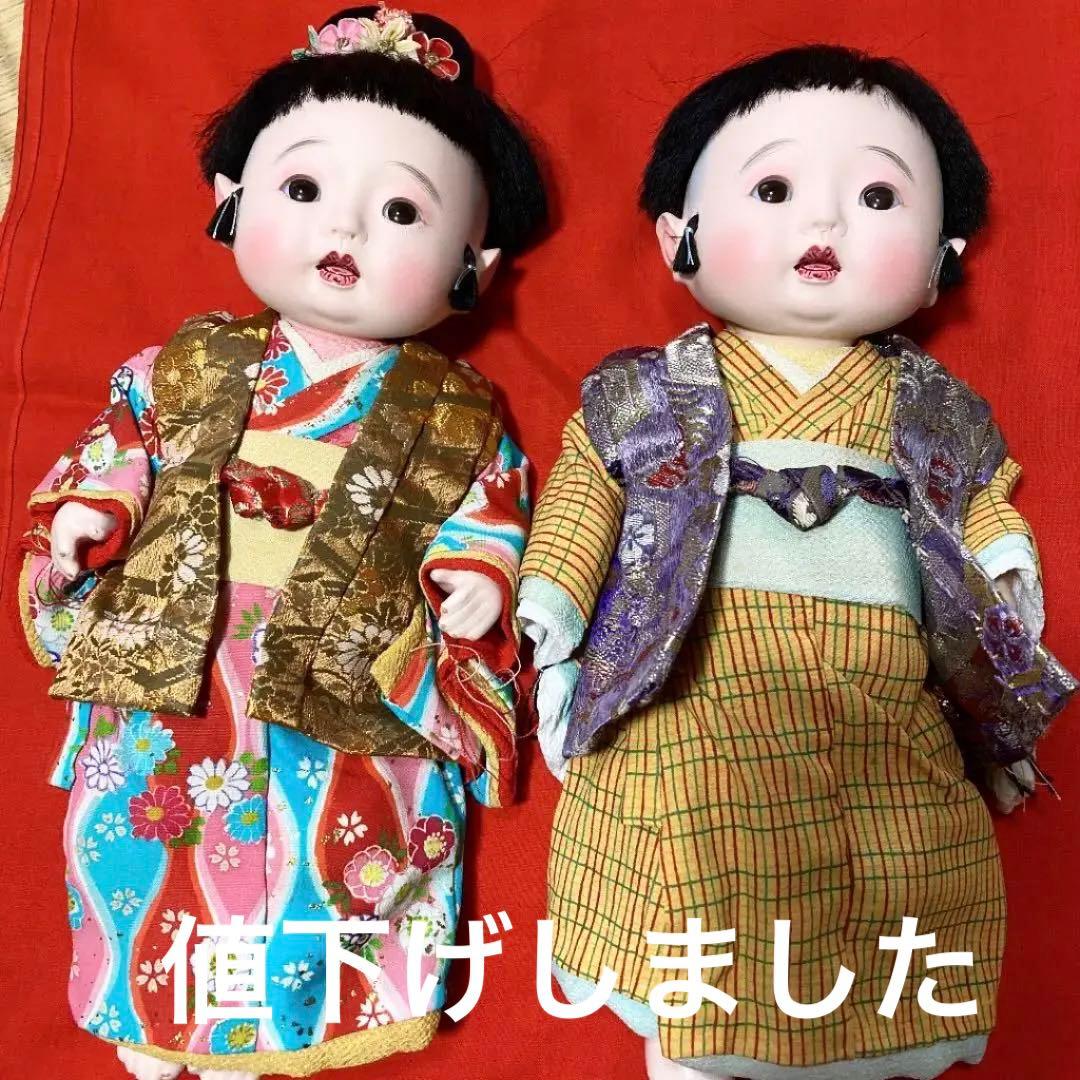 レトロ　お座りできる人形　市松人形　アンティーク