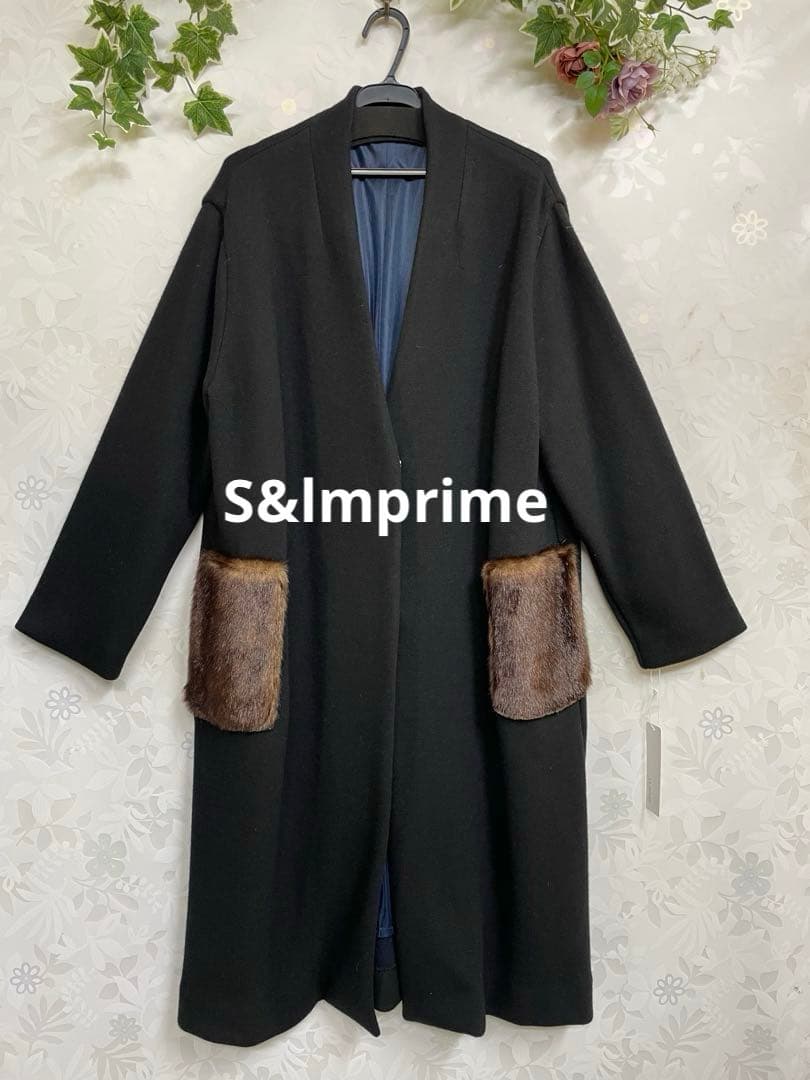 ☆きき☆211S＆Imprimeウール 上質♪ ファーポケット付きコート