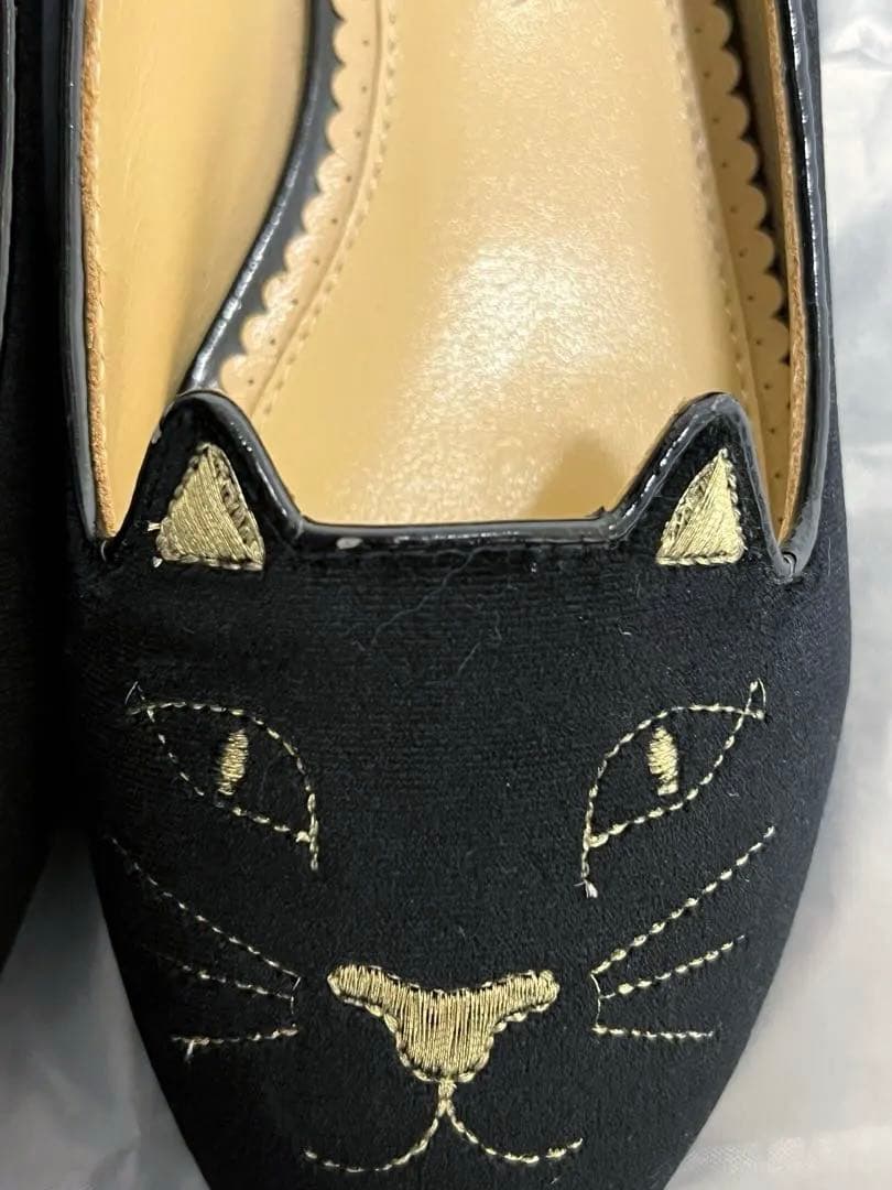 Charlotte Olympia kitty フラット パンプス 39 黒