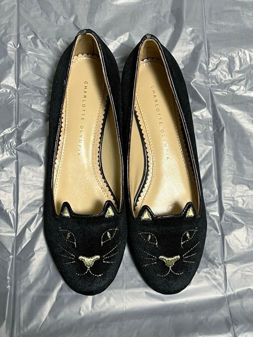Charlotte Olympia kitty フラット パンプス 39 黒