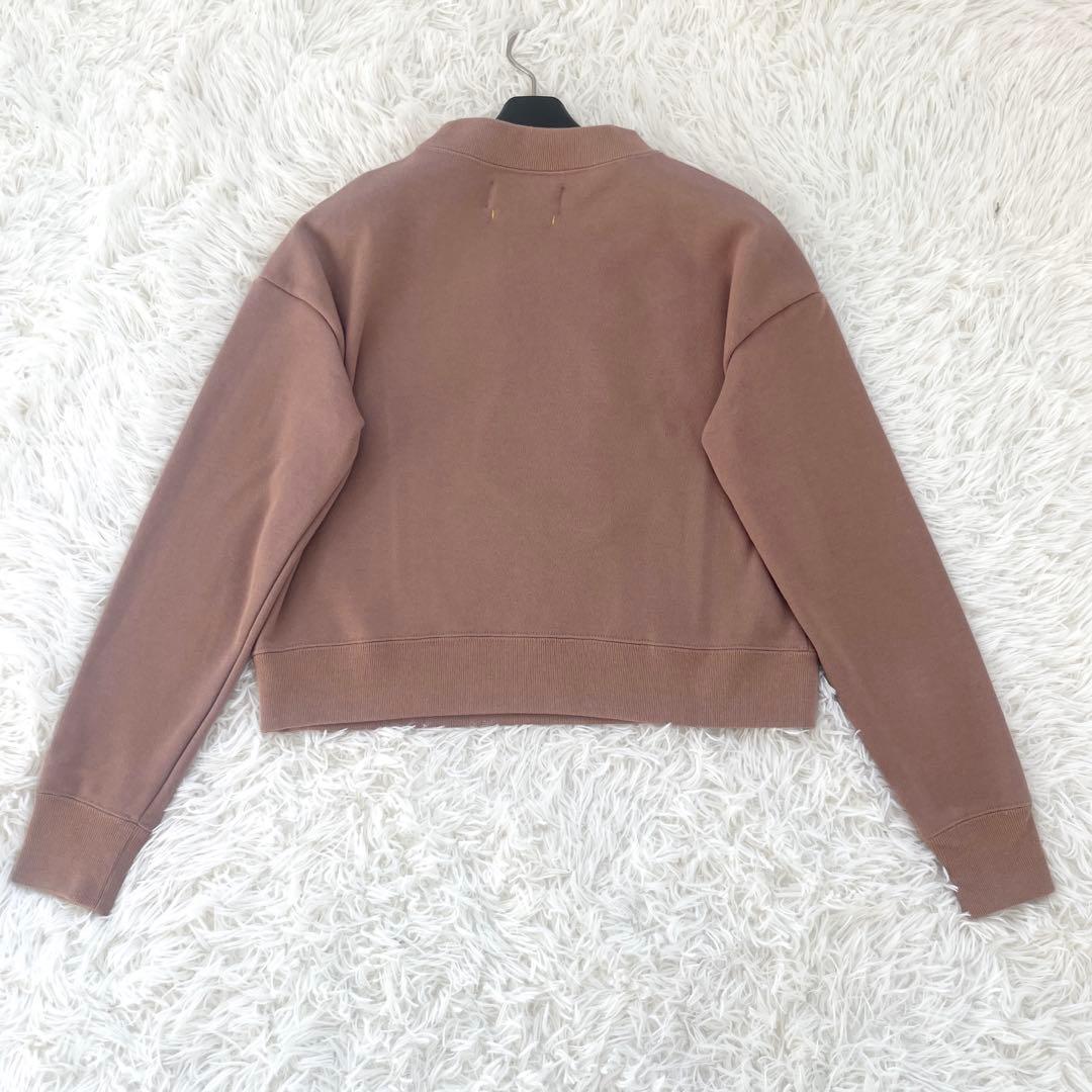 MUVEIL ネコ裏毛プルオーバー　長袖　36 トレーナー　アップリケ