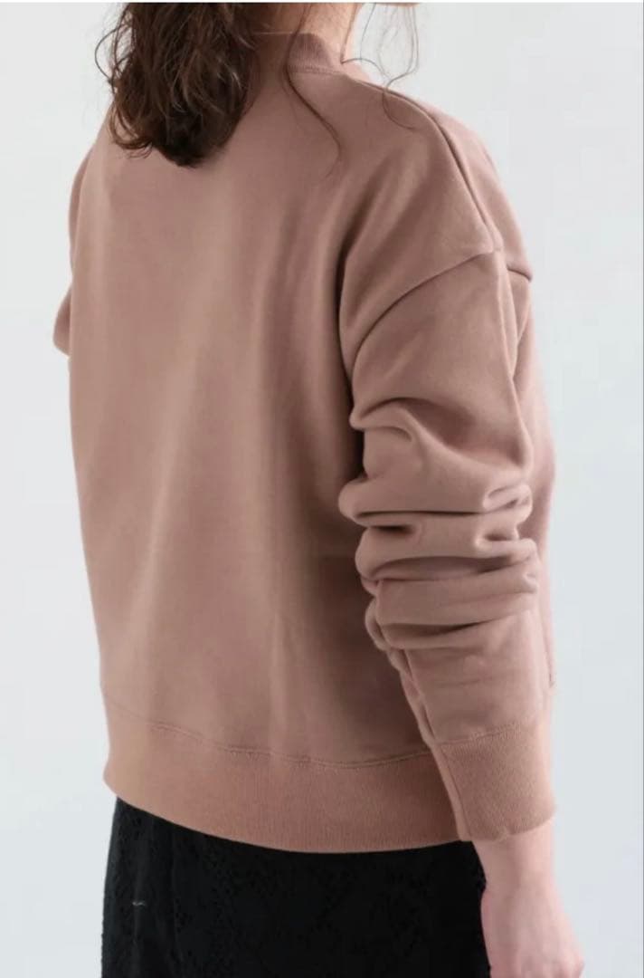 MUVEIL ネコ裏毛プルオーバー　長袖　36 トレーナー　アップリケ