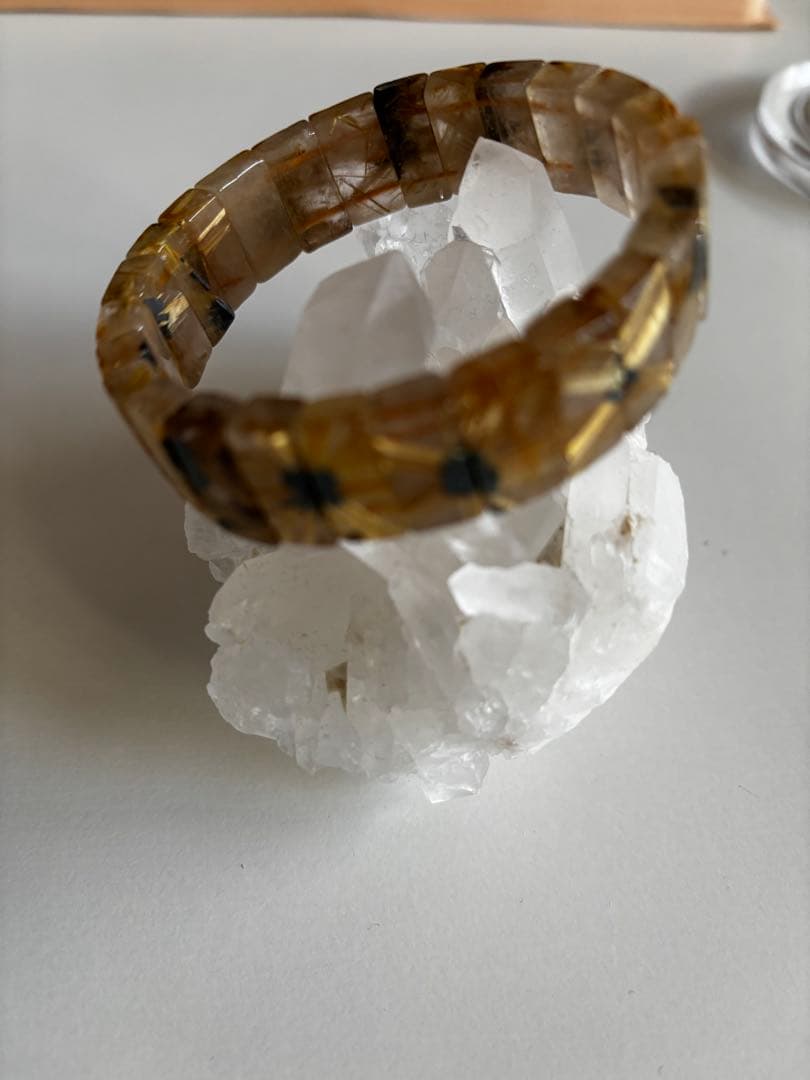 タイチンルチル（ヘマタイト共生）バングルNO260