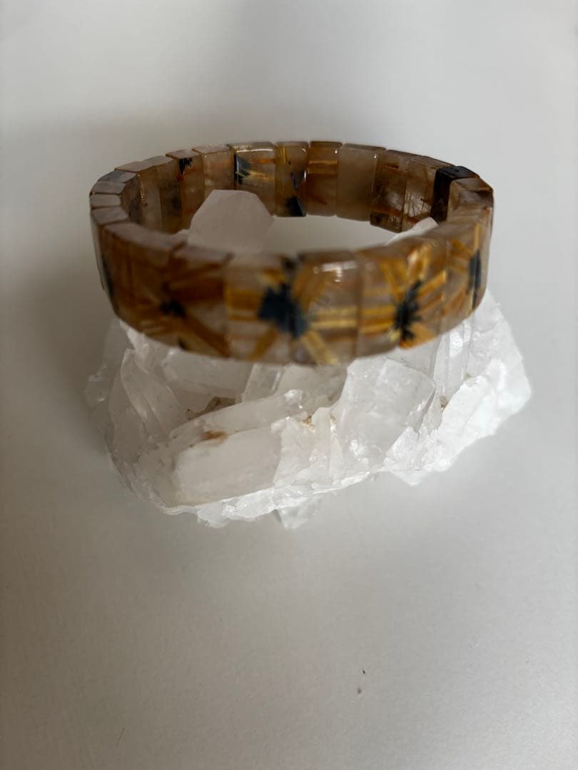 タイチンルチル（ヘマタイト共生）バングルNO260