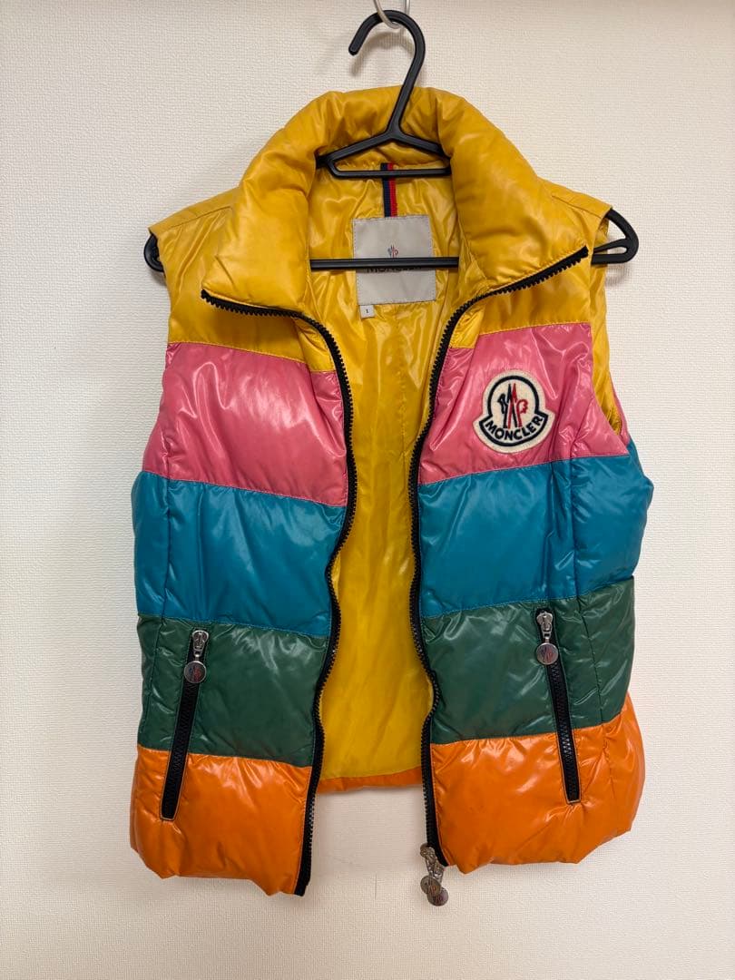 最終値下げ❗️モンクレール　マルチカラー ダウンベスト size 1 美品