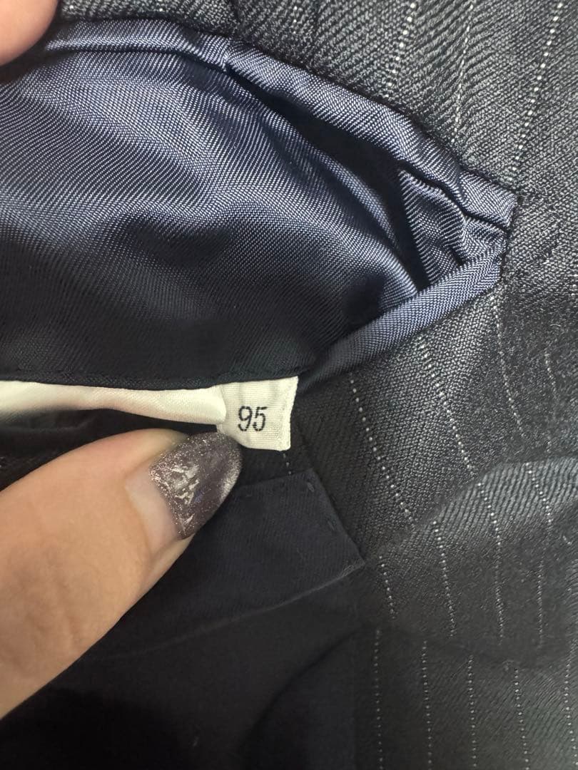 BEAMS F ビームスエフ スーツ セットアップ ストライプ ネイビー 95