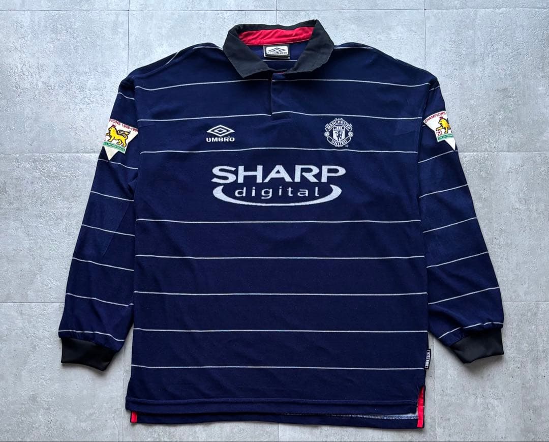 99-00 ベッカム　マンチェスターユナイテッド 長袖ユニフォーム　正規品