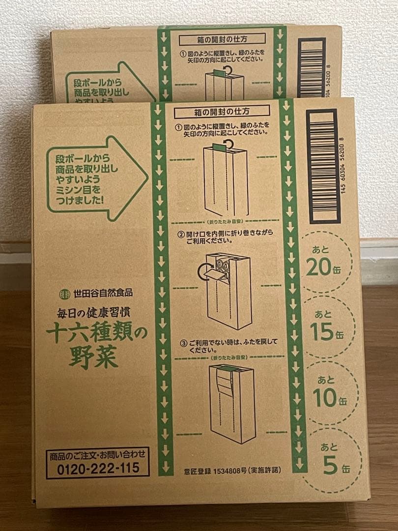 十六種類の野菜 2ケース(60本')