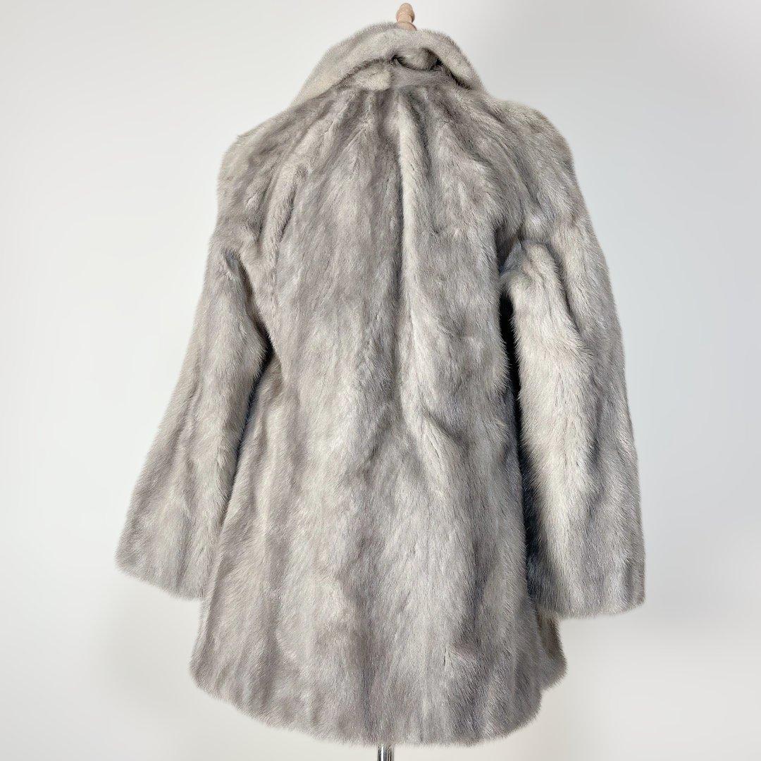 三越 サファイアミンク 毛皮コート 高級 11号 Lサイズ リアルファーコート