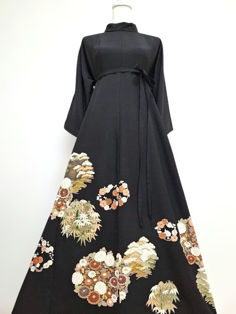 着物リメイクワンピース3615