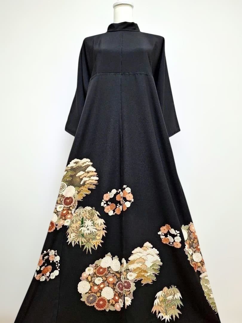 着物リメイクワンピース3615