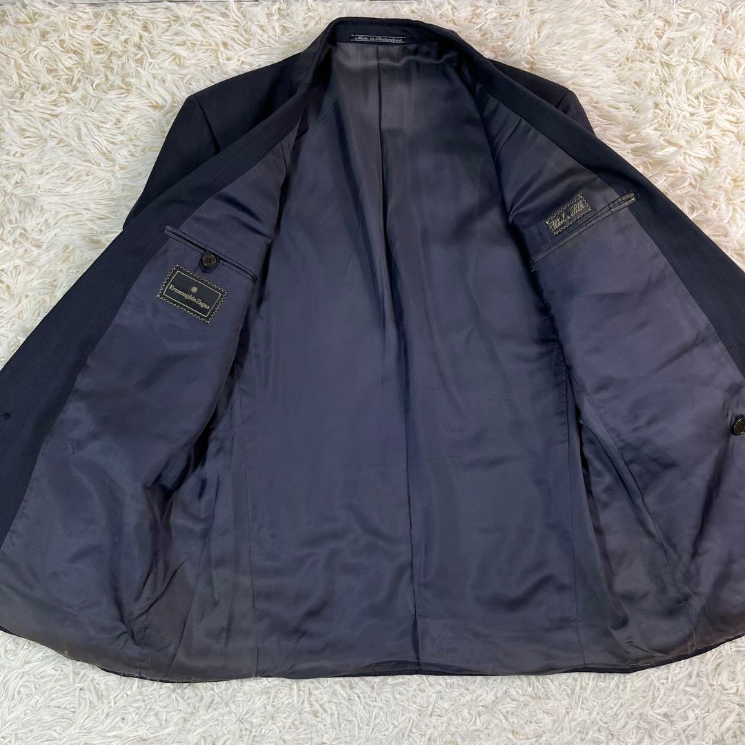 エルメネジルドゼニア ダブルスーツ ブラック系 シャドーストライプ 菅田将暉