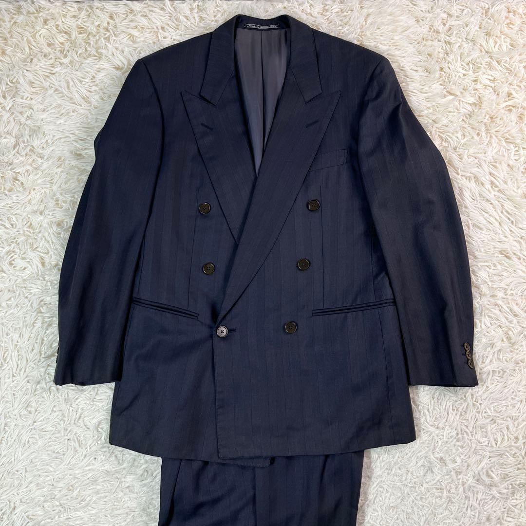 エルメネジルドゼニア ダブルスーツ ブラック系 シャドーストライプ 菅田将暉