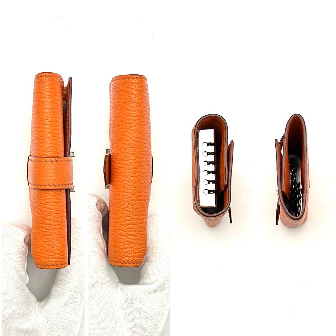 箱付き HERMES ベアンキーケース 6連 オレンジ 新品未使用級 エルメス