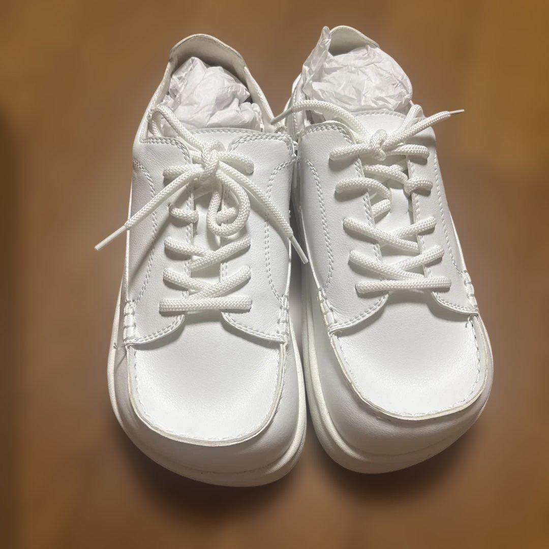 Racbaki デッキスニーカー ホワイト Mサイズ