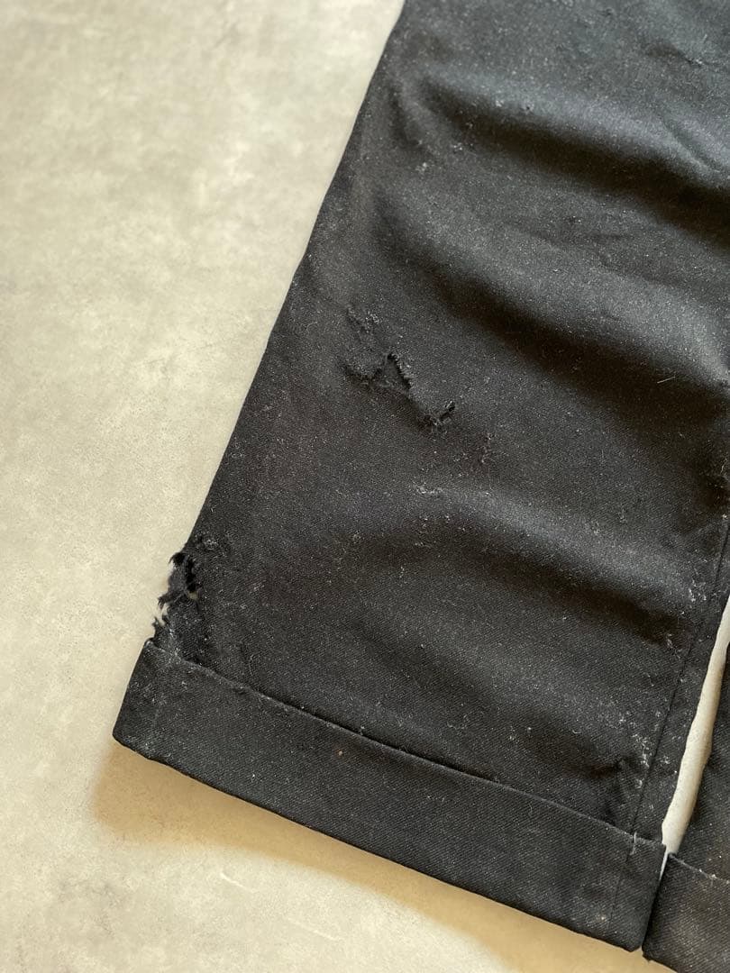 わ*い様 US製 40s ブラックウールスラックス コロゾボタン 50s 60s