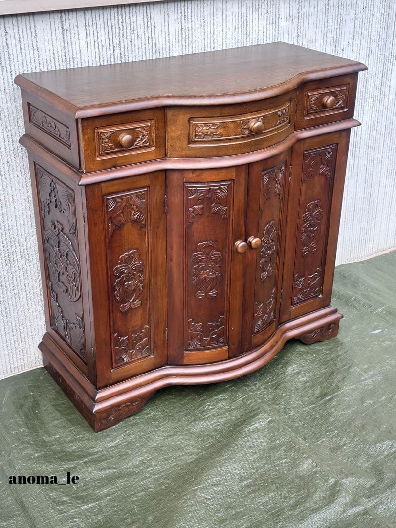 【キャビネット】木製　チェスト　コンソール　花台　飾り台　収納棚◎