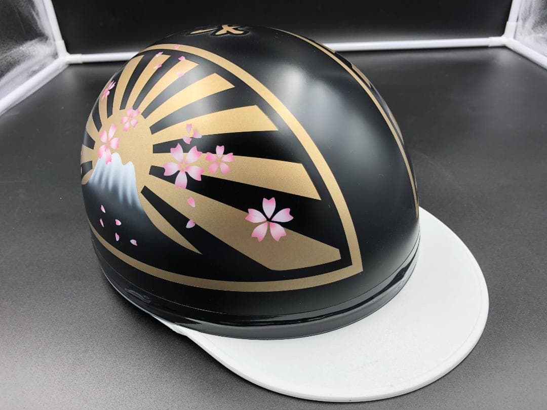 コルク半　カスタム　富士日章　三つボタン　黒金　艶消し　桜　高級クリヤ送料無料