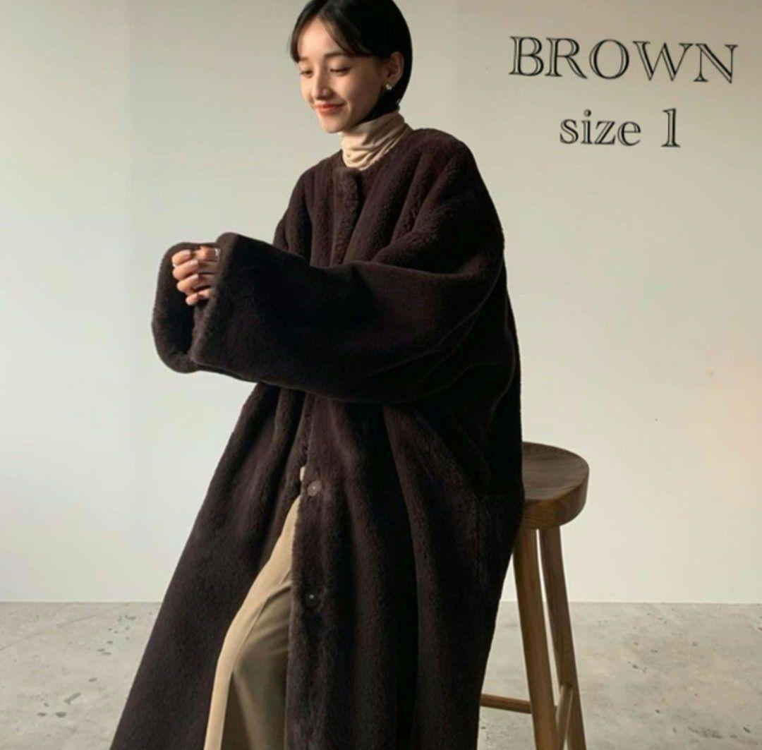 NO COLLAR LICO FUR COAT　CLANE