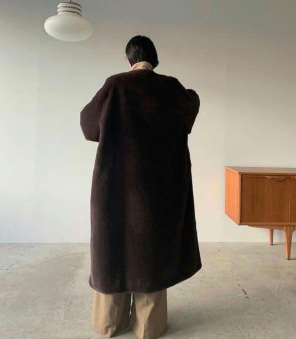 NO COLLAR LICO FUR COAT　CLANE