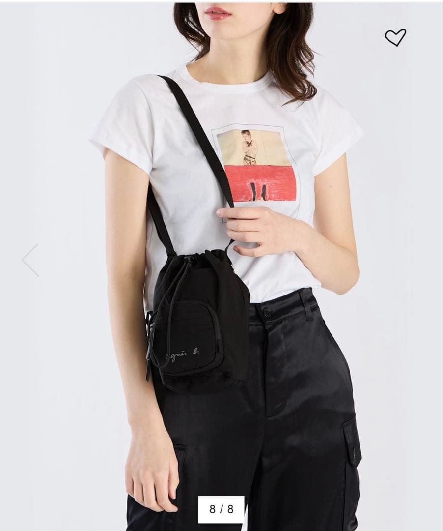 アニエス・ベー　ブラック ショルダーバッグ