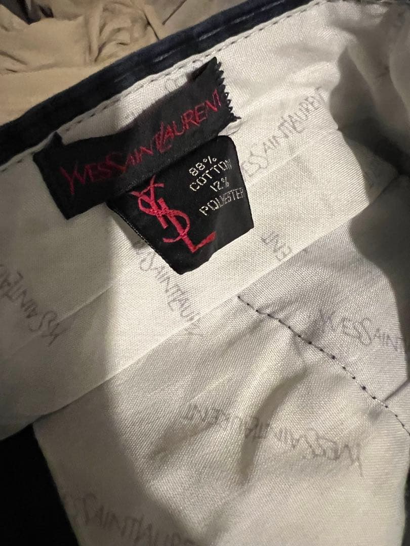 希少80年代？Yves Saint Laurent ネイビー コーデュロイパンツ
