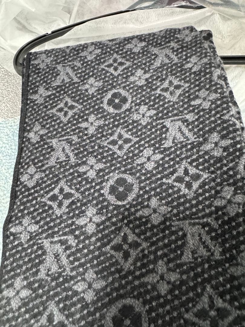 LOUIS VUITTON ウールマフラー グレー系