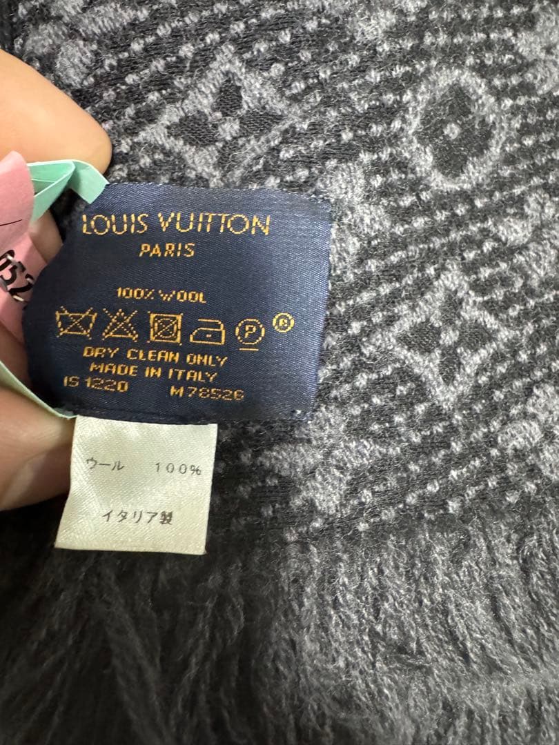 LOUIS VUITTON ウールマフラー グレー系